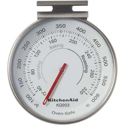 키친에이드 KitchenAid KQ903 3-in Dial Oven/Appliance Thermometer, TEMPERATURE RANGE: 100F to 600F, Stainless Steel