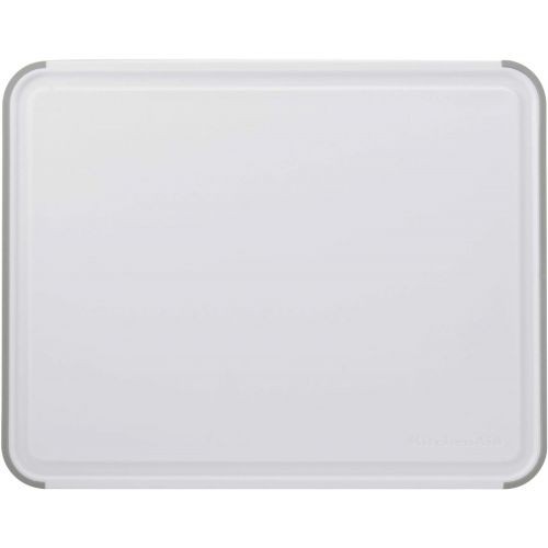 키친에이드 KitchenAid Classic Nonslip Plastic Cutting Board, 11x14-Inch, White