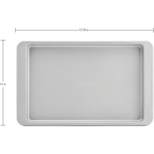 키친에이드 KitchenAid Nonstick Aluminized Steel Baking Sheet, 10x15-Inch, Silver