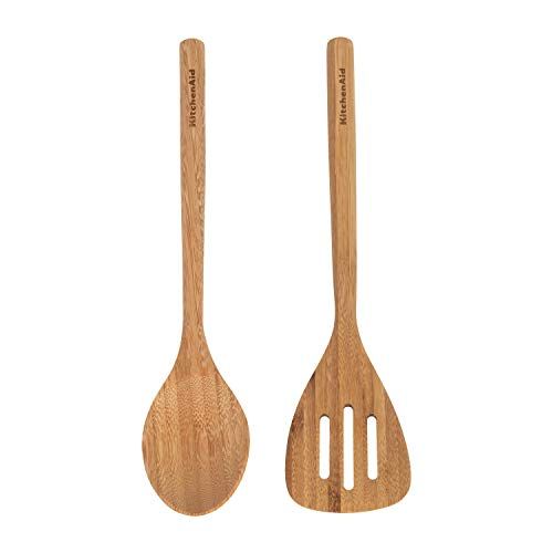 키친에이드 KitchenAid Bamboo Turner and Spoon Set, 2-Piece