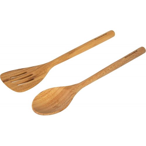 키친에이드 KitchenAid Bamboo Turner and Spoon Set, 2-Piece