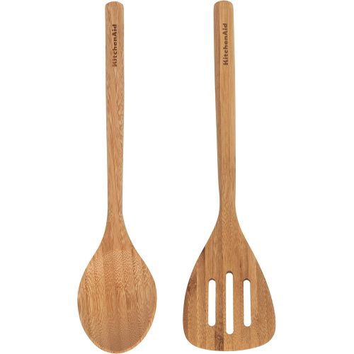 키친에이드 KitchenAid Bamboo Turner and Spoon Set, 2-Piece