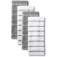 KitchenAid Albany Kitchen Towel Set, Set of 4, Charcoal Grey 4 Count