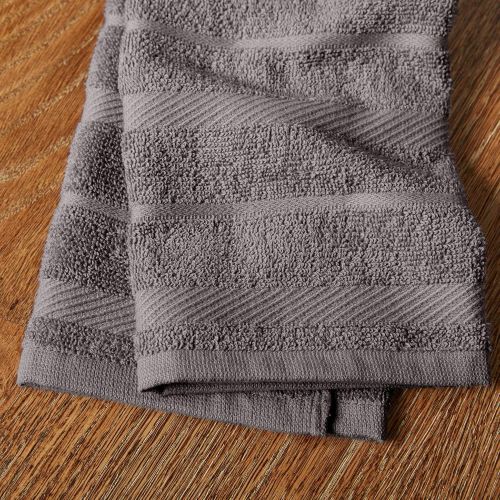 키친에이드 KitchenAid Albany Kitchen Towel Set, Set of 4, Charcoal Grey 4 Count