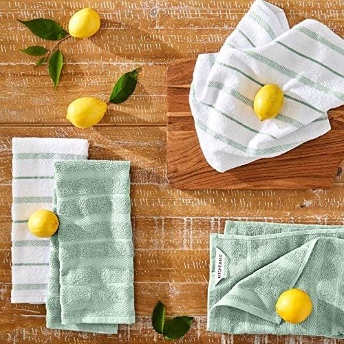 키친에이드 KitchenAid Albany Kitchen Towel Set, Set of 4, Pistachio 4 Count