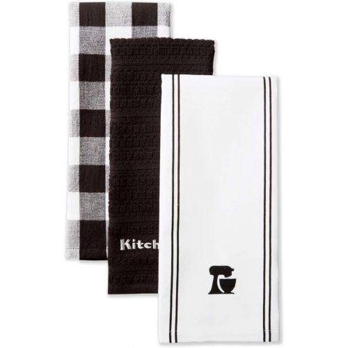 키친에이드 KitchenAid Mixer Kitchen Towel Set, Set of 3, Onyx 3 Count