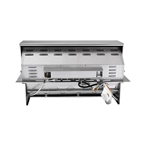 키친에이드 KitchenAid 740-0781 4-Burner Stainless Steel Built-in 71,000 BTU Propane Gas Island Grill w/ Searing Main Burner and Rotisserie Burner