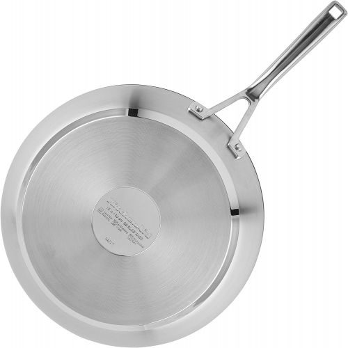 키친에이드 KitchenAid 3-Ply Base Brushed Stainless Steel Nonstick Fry Pan/Skillet, 12 Inch