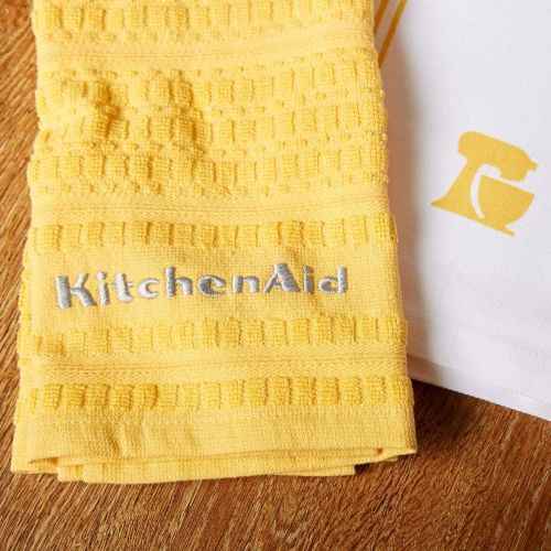 키친에이드 KitchenAid Mixer Kitchen Towel Set, Set of 3, Orange Sorbet 3 Count