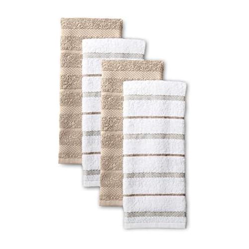 키친에이드 KitchenAid Albany Kitchen Towel Set, Set of 4, Milkshake 4 Count