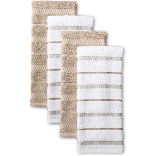 키친에이드 KitchenAid Albany Kitchen Towel Set, Set of 4, Milkshake 4 Count