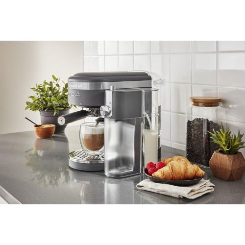 키친에이드 KitchenAid Automatic Milk Frother Attachment, 17 oz, Matte Charcoal Grey