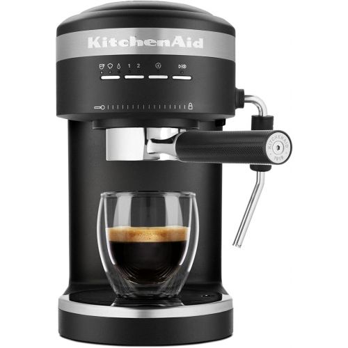 키친에이드 KitchenAid KES6403BM Semi-Automatic Espresso Machine, One Size, Matte Black