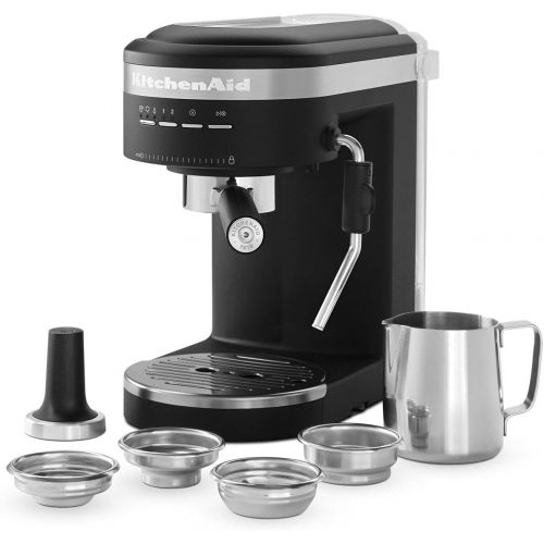키친에이드 KitchenAid KES6403BM Semi-Automatic Espresso Machine, One Size, Matte Black