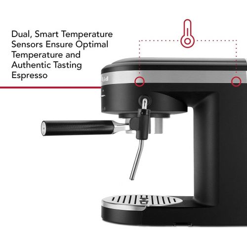 키친에이드 KitchenAid KES6403BM Semi-Automatic Espresso Machine, One Size, Matte Black