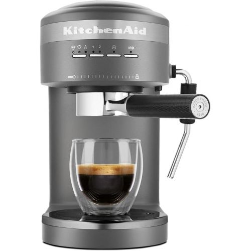 키친에이드 KitchenAid KES6403DG Semi-Automatic Espresso Machine, One Size, Matte Charcoal Grey