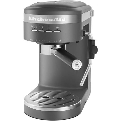 키친에이드 KitchenAid KES6403DG Semi-Automatic Espresso Machine, One Size, Matte Charcoal Grey