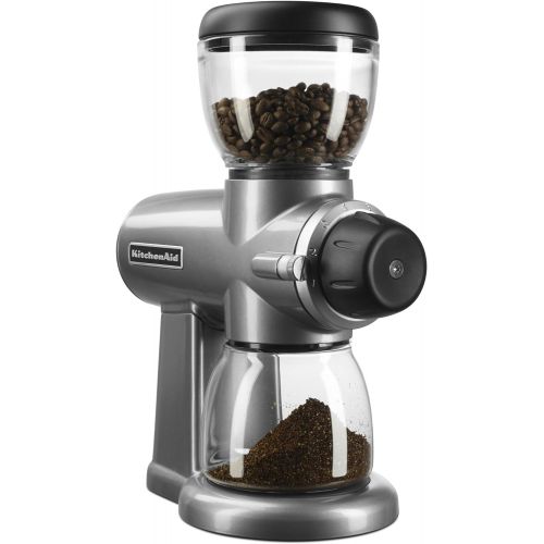 키친에이드 KitchenAid KCG0702CS Burr Coffee Grinder, Contour Silver