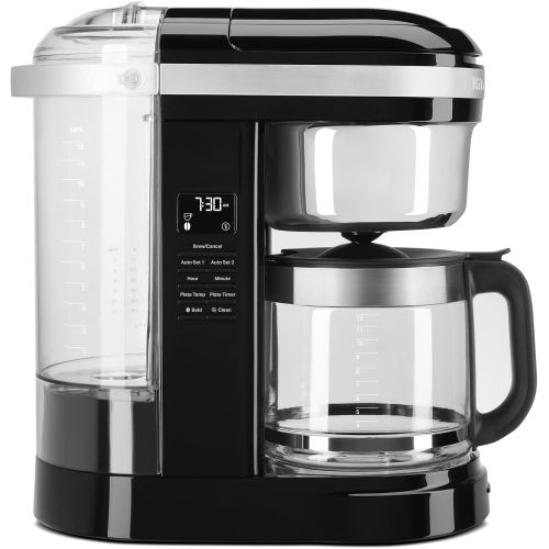 키친에이드 KitchenAid KCM1209OB Coffee Maker, 12 cup, Onix Black, 12 Cup Drip Coffee Maker with Warming Plate