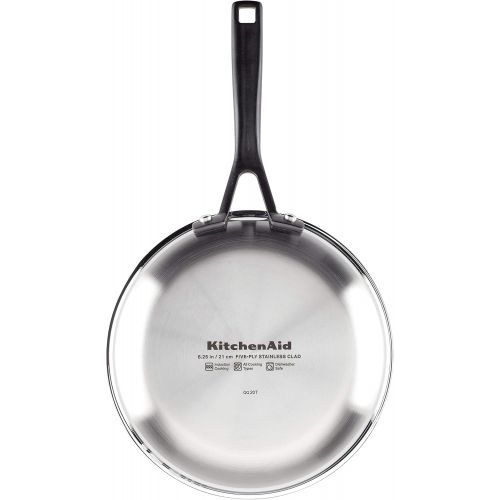 키친에이드 KitchenAid 5-Ply Clad Stainless Steel Cookware Pots and Pans Set, 10 Piece, Polished Stainless