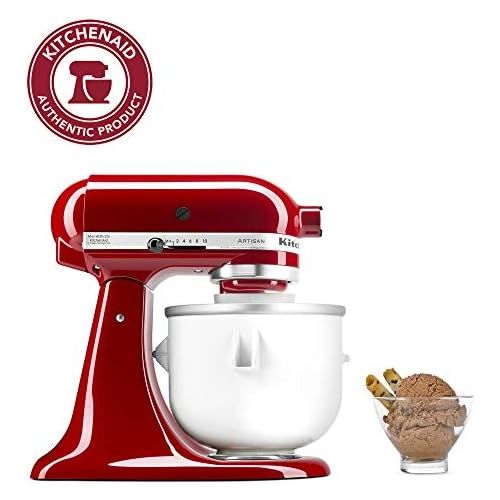 키친에이드 KitchenAid Ice Cream Maker Attachment - Excludes 7, 8, and most 6 Quart Models, Fits 5 to 6 quart Mixers