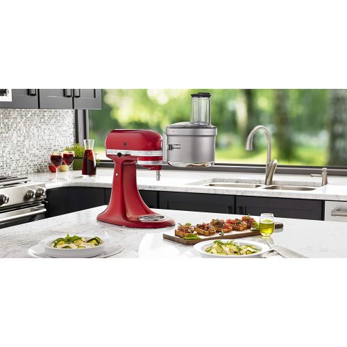 키친에이드 KitchenAid KSM2FPA Food Processor Attachment, Dicing Kit, Silver