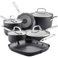 KitchenAid Hard Anodized Induction Nonstick Cookware Pots and Pans Set, 10 Piece, Matte Black