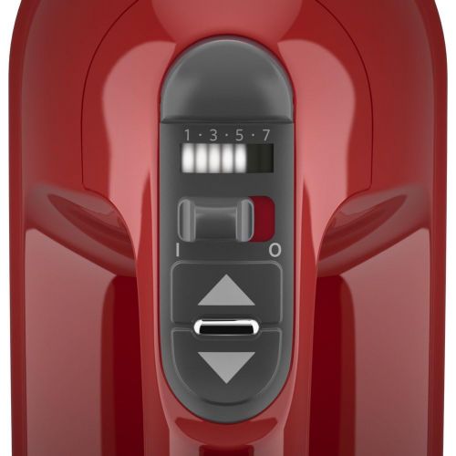 키친에이드 KitchenAid KHM7210ER 7-Speed Digital Hand Mixer with Turbo Beater II Accessories and Pro Whisk - Empire Red
