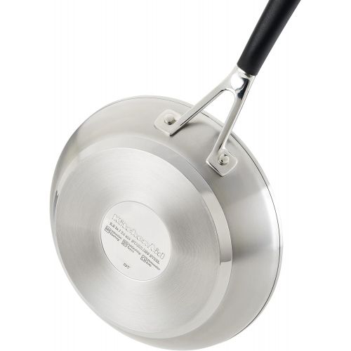 키친에이드 KitchenAid Stainless Steel Cookware Pots and Pans Set, 10 Piece, Brushed Silver