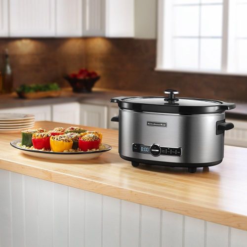 키친에이드 KitchenAid KSC6223SS 6-Qt. Slow Cooker with Standard Lid - Stainless Steel