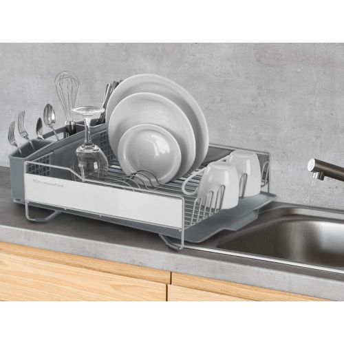 키친에이드 KitchenAid KNS896BXGRA Full Size Dish Rack, Light Grey