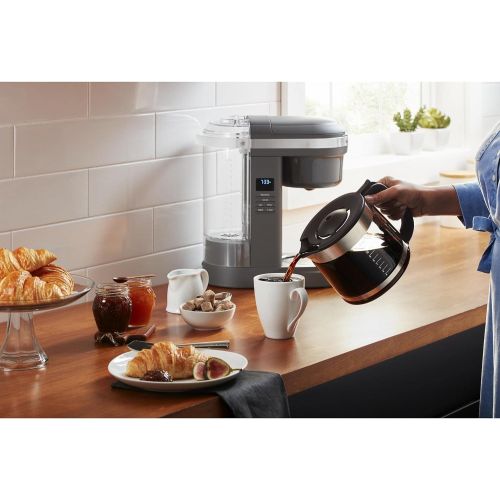 키친에이드 [아마존베스트]KitchenAid KCM1208DG Spiral Showerhead 12 Cup Drip Coffee Maker, Matte Charcoal Grey