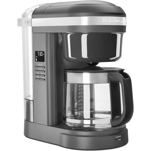 키친에이드 [아마존베스트]KitchenAid KCM1208DG Spiral Showerhead 12 Cup Drip Coffee Maker, Matte Charcoal Grey