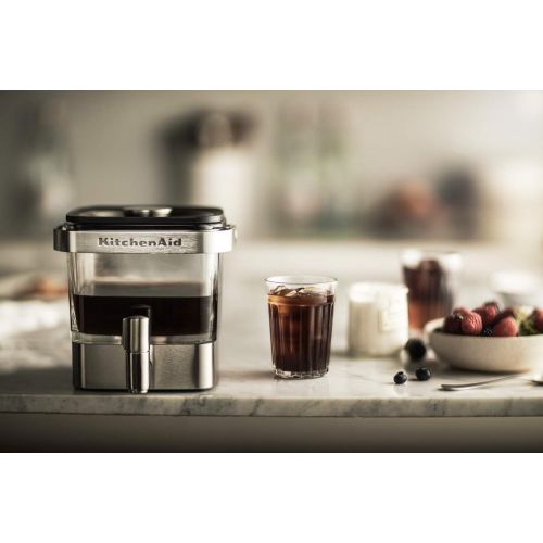 키친에이드 [아마존베스트]KitchenAid KCM4212SX Cold Brew Coffee Maker-Brushed Stainless Steel, 28 ounce