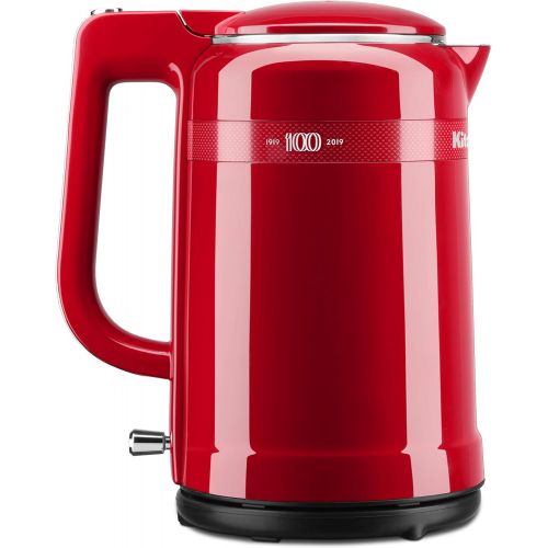 키친에이드 [아마존베스트]KitchenAid KEK1565QHSD 100 Year Limited Edition Queen of Hearts Electric Kettle, 1.5L, Passion Red