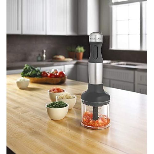 키친에이드 KitchenAid KHB2351CU 3-Speed Hand Blender - Contour Silver, 8 inches