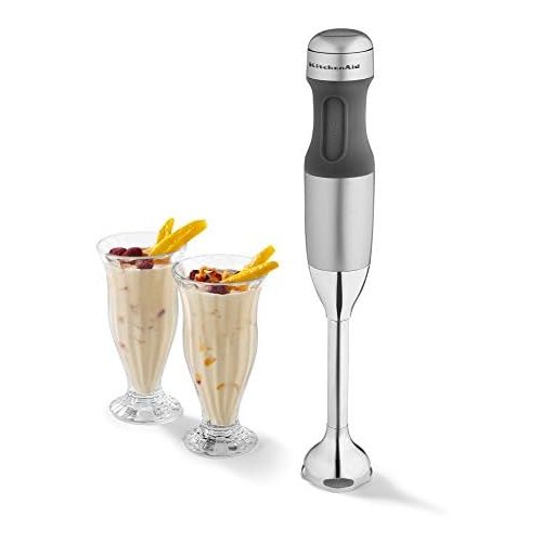 키친에이드 KitchenAid KHB2351CU 3-Speed Hand Blender - Contour Silver, 8 inches