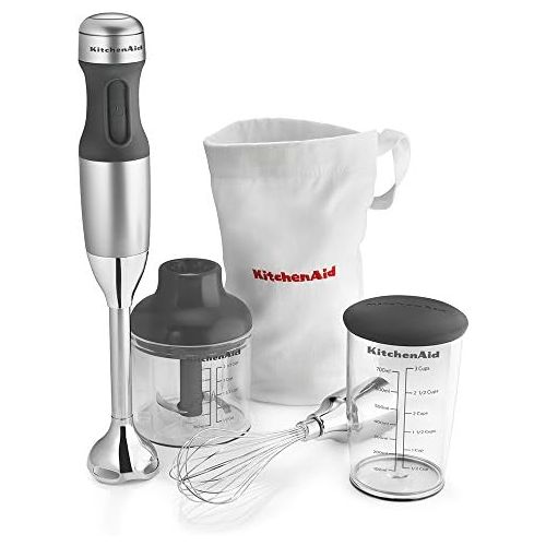 키친에이드 KitchenAid KHB2351CU 3-Speed Hand Blender - Contour Silver, 8 inches