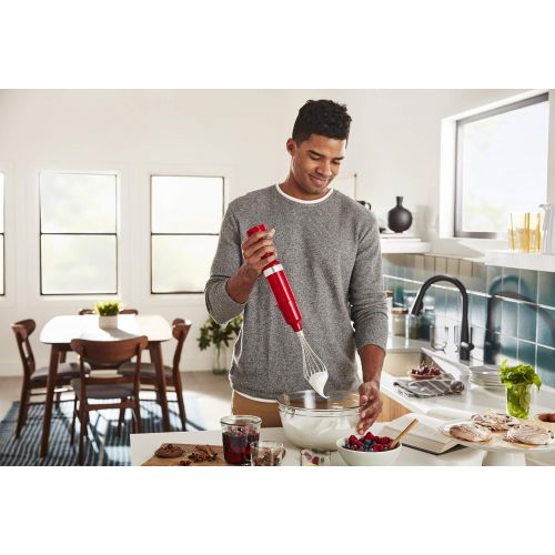 키친에이드 KitchenAid Cordless Variable Speed Hand Blender with Chopper and Whisk Attachment - KHBBV83