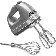 KitchenAid KHM7210CU 7-Speed Digital Hand Mixer with Turbo Beater II Accessories and Pro Whisk - Contour Silver
