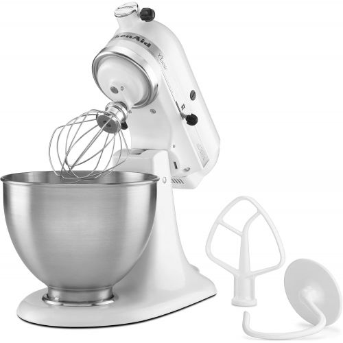 키친에이드 KitchenAid K45SSWH Stand Mixer, 4.5 Q, White