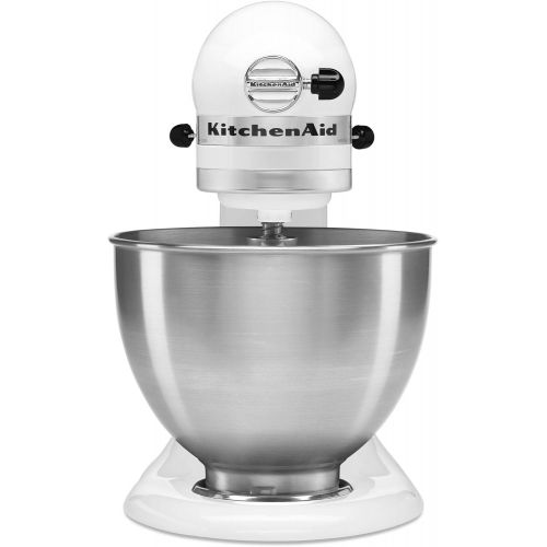 키친에이드 KitchenAid K45SSWH Stand Mixer, 4.5 Q, White