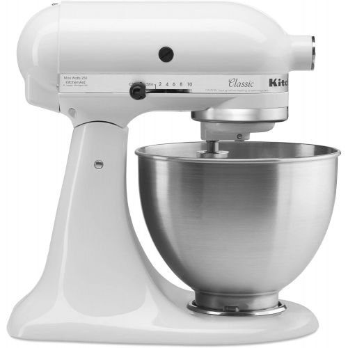 키친에이드 KitchenAid K45SSWH Stand Mixer, 4.5 Q, White