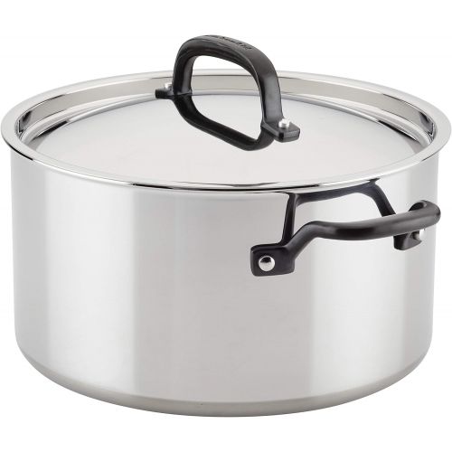 키친에이드 KitchenAid 5-Ply Clad Stainless Steel Cookware Pots and Pans Set, 10 Piece, Polished Stainless