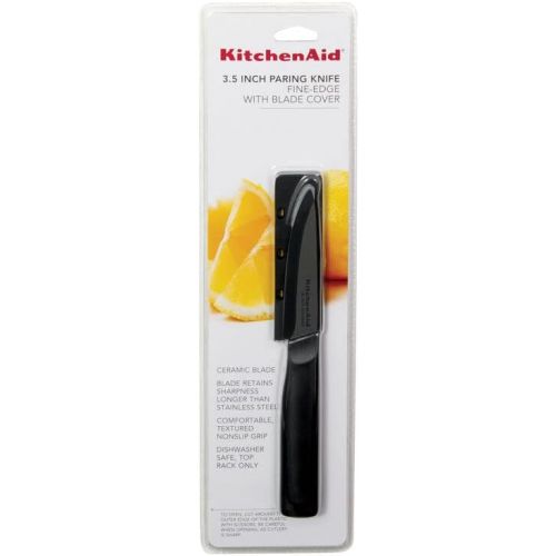 키친에이드 KitchenAid Classic Ceramic Paring Knife, 3.5-Inch, Black