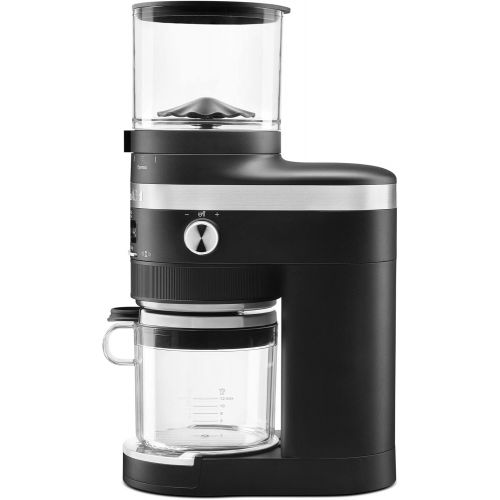 키친에이드 [아마존베스트]KitchenAid KCG8433BM Burr Coffee Grinder, 10 oz, Black Matte