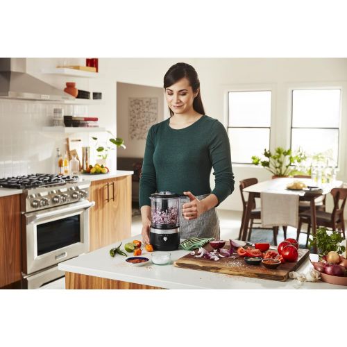 키친에이드 [아마존베스트]KitchenAid KFCB519BM Cordless Chopper, 5 cup, Black Matte