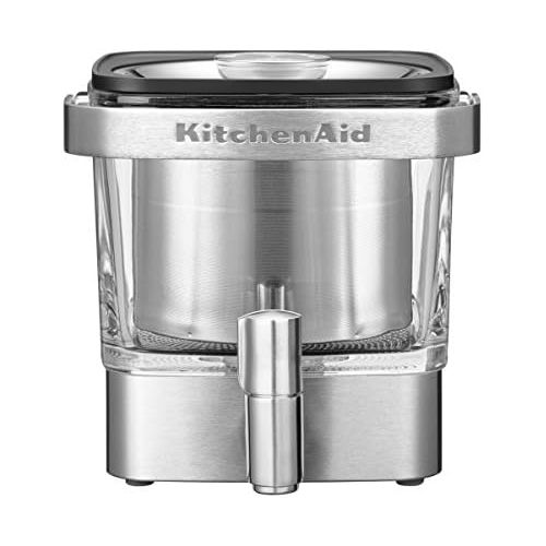 키친에이드 [아마존베스트]KitchenAid 5KCM4212SX Cold Brew Coffee Maker, Stainless Steel, Silver
