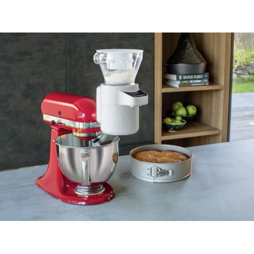 키친에이드 KitchenAid 5KSMSFTA Strainer with Digital Scales, Stainless Steel, White