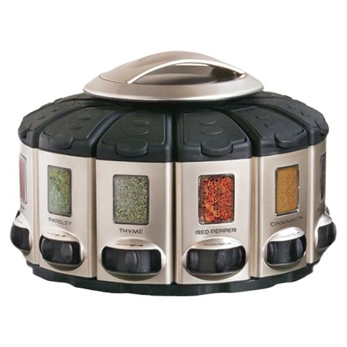  KitchenArt 57010 Select-A-Spice Auto-Measure Carousel Professional Series, Satin